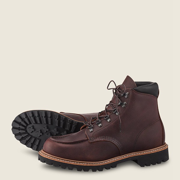 Botas Red Wing Heritage Hombre Marrom Oscuro - Sawmill - 6-Inch Oil-Slick Cuero Steel Toe - 508-WDKL